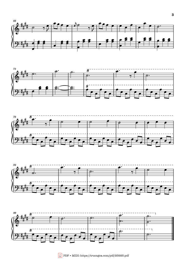Page 3 of the piano sheet music PDF Piano - Idea 15 Piano by Gibran Alcocer