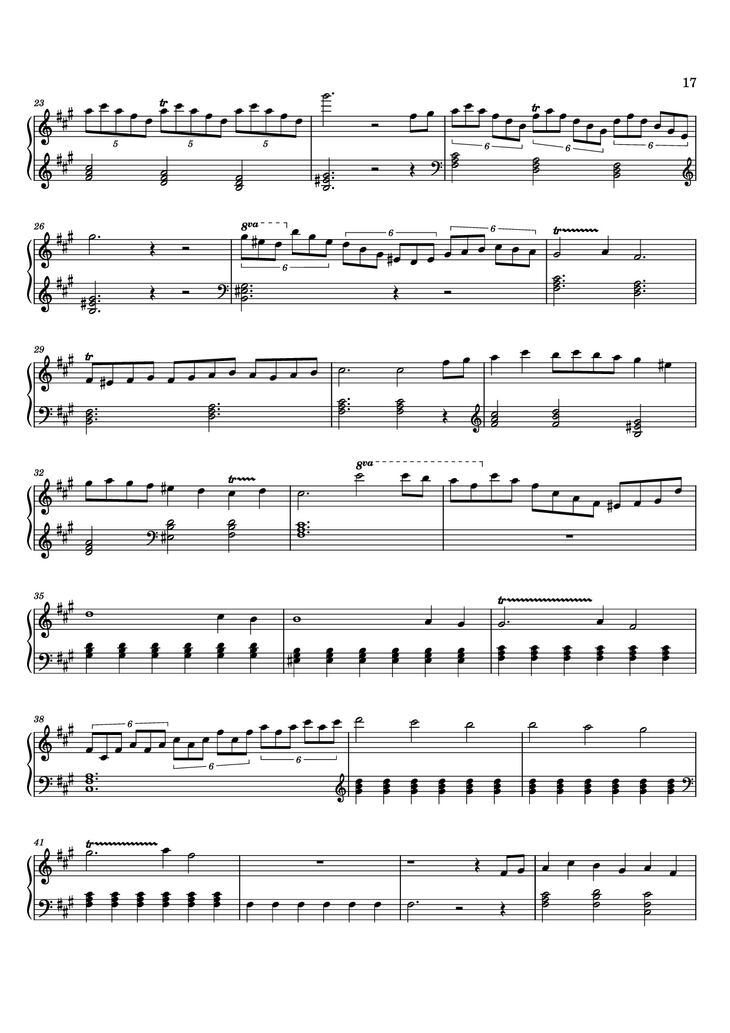 Page 17 of the piano sheet music PDF - 12 Valses mélancoliques III - Dance of the Cranes - No. 1 in C Minor by Stephan Beneking