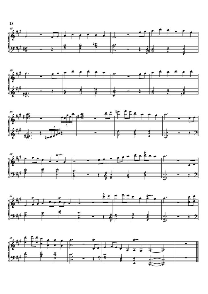 Page 18 of the piano sheet music PDF - 12 Valses mélancoliques III - Dance of the Cranes - No. 1 in C Minor by Stephan Beneking