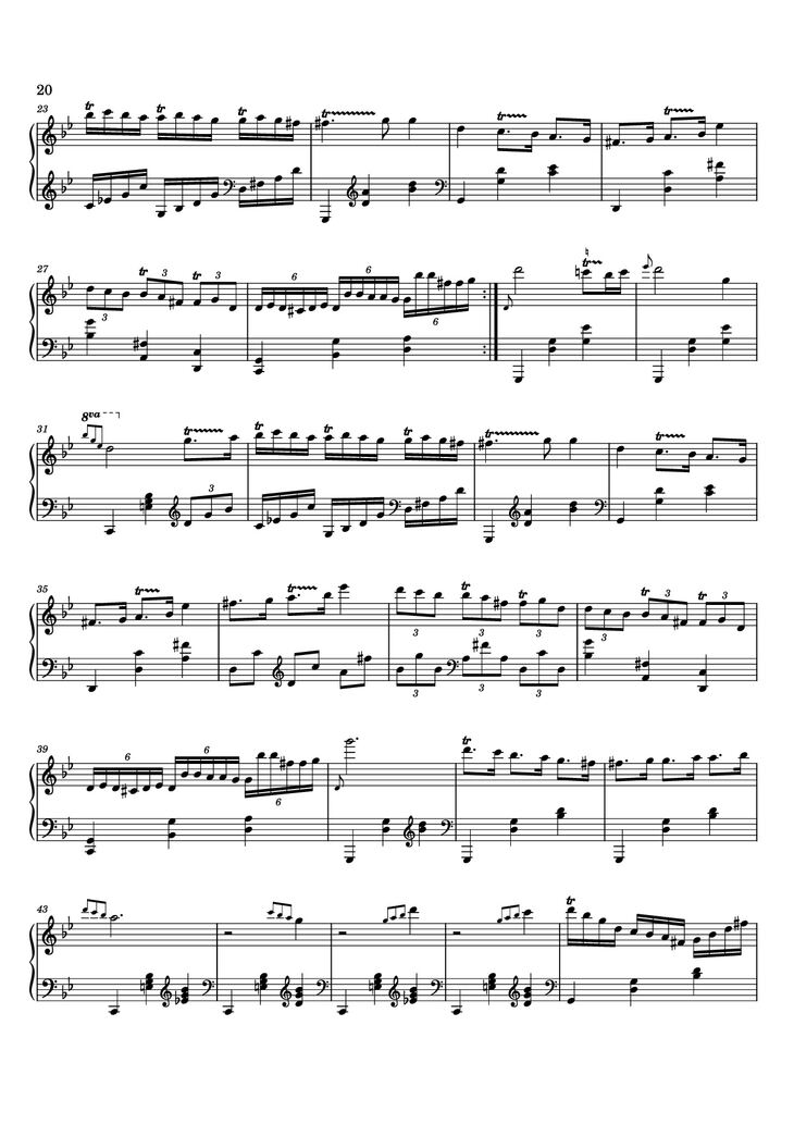 Page 20 of the piano sheet music PDF - 12 Valses mélancoliques III - Dance of the Cranes - No. 1 in C Minor by Stephan Beneking