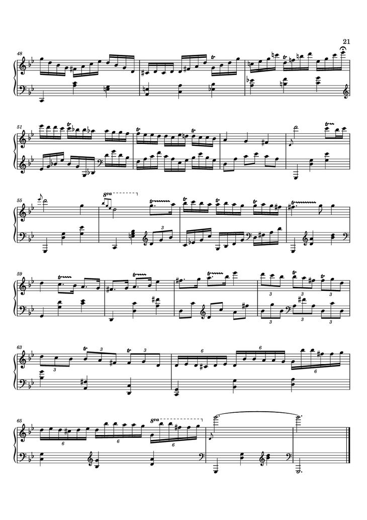 Page 21 of the piano sheet music PDF - 12 Valses mélancoliques III - Dance of the Cranes - No. 1 in C Minor by Stephan Beneking