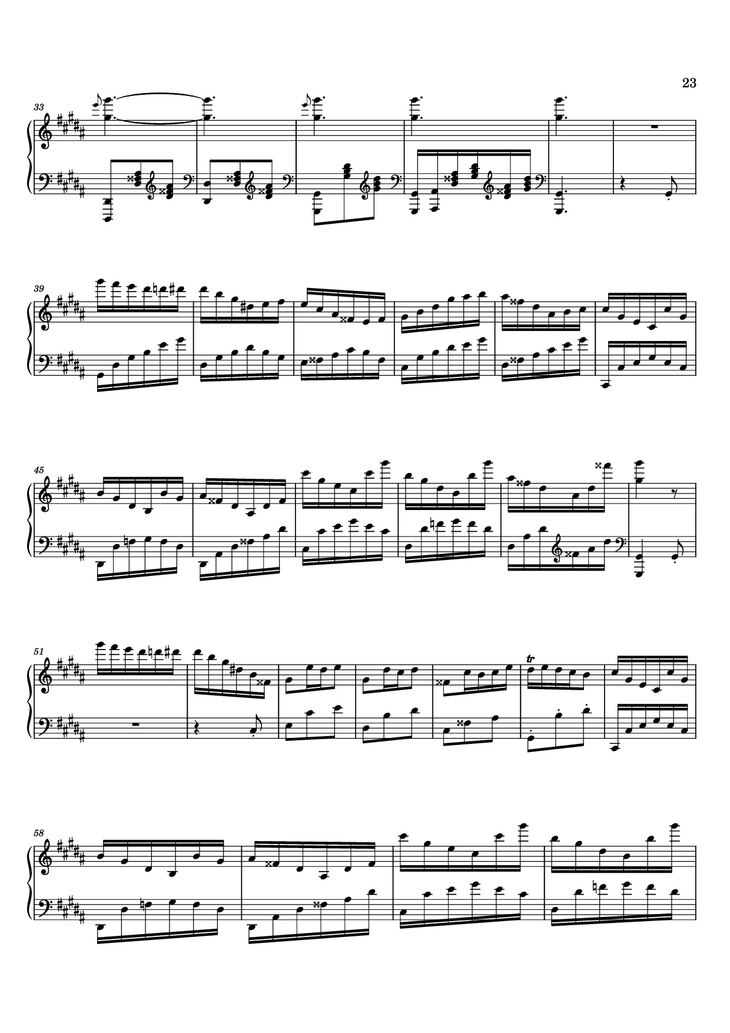 Page 23 of the piano sheet music PDF - 12 Valses mélancoliques III - Dance of the Cranes - No. 1 in C Minor by Stephan Beneking