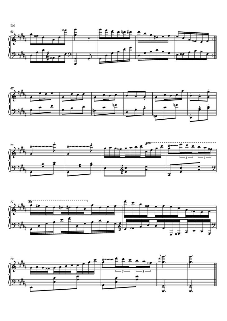 Page 24 of the piano sheet music PDF - 12 Valses mélancoliques III - Dance of the Cranes - No. 1 in C Minor by Stephan Beneking