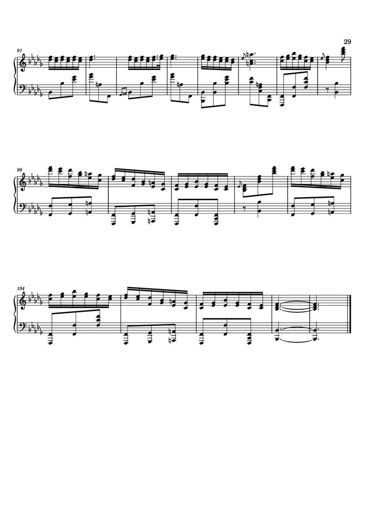 Page 29 of the piano sheet music PDF - 12 Valses mélancoliques III - Dance of the Cranes - No. 1 in C Minor by Stephan Beneking
