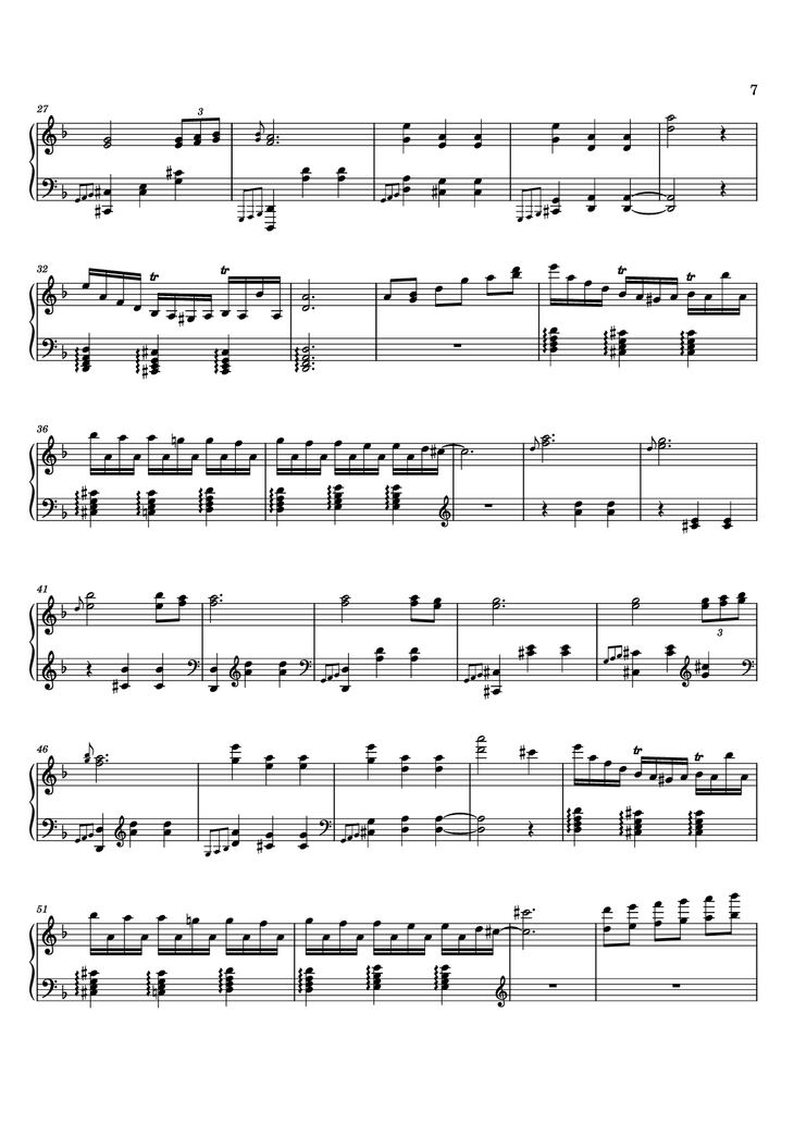 Page 7 of the piano sheet music PDF - 12 Valses mélancoliques III - Dance of the Cranes - No. 1 in C Minor by Stephan Beneking