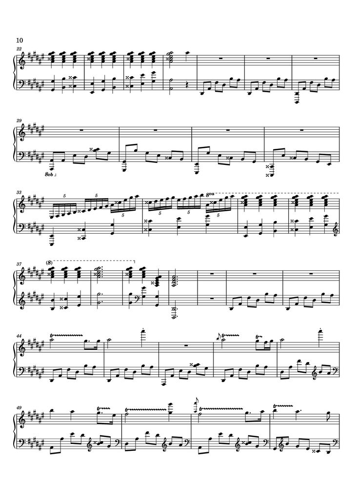 Page 10 of the piano sheet music PDF - 12 Valses mélancoliques III - Dance of the Cranes - No. 1 in C Minor by Stephan Beneking