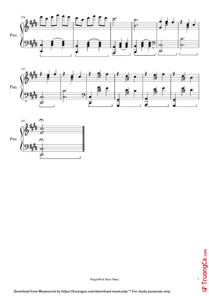 Page 7 of the piano sheet music PDF Piano - Hijo de la Luna Piano by Originally by Mecano Covered by Octavio Vazquez