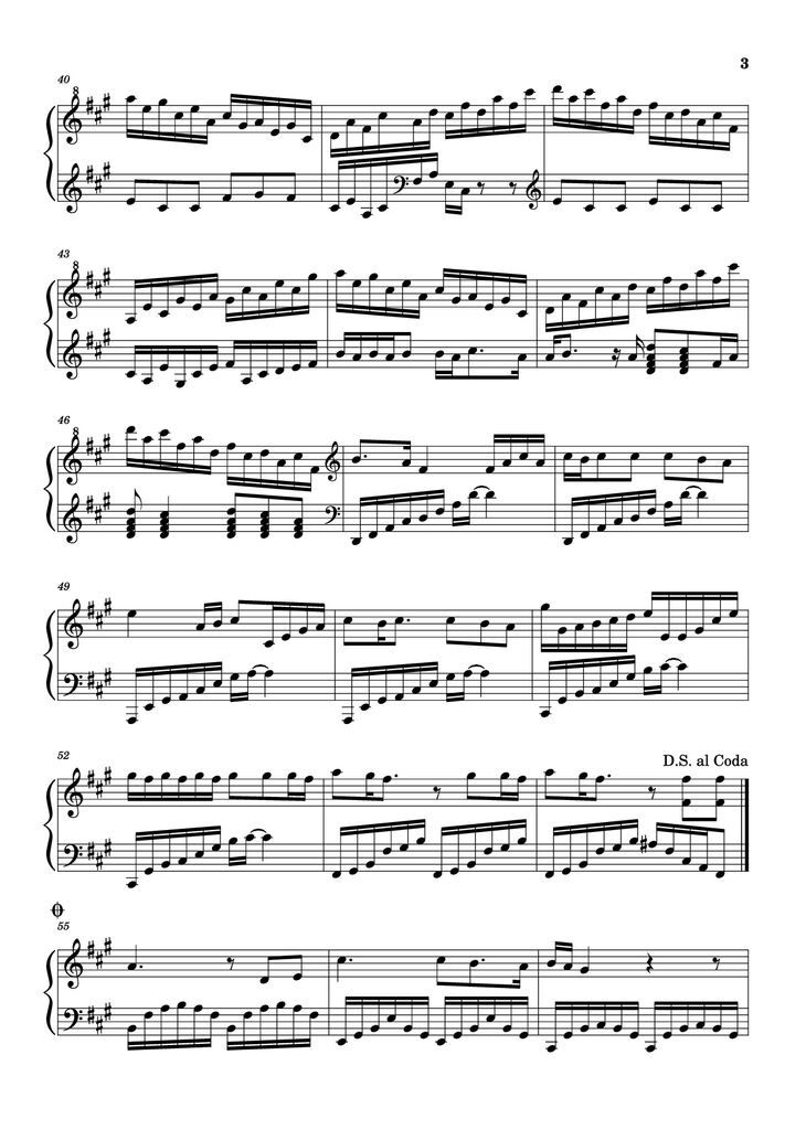 Page 3 of the piano sheet music PDF Piano - Die with a smile Piano by Lady Gaga/Bruno Mars