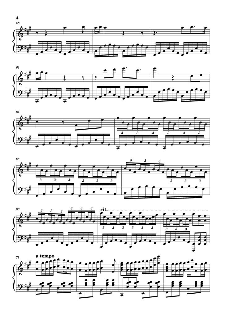 Page 4 of the piano sheet music PDF Piano - Die with a smile Piano by Lady Gaga/Bruno Mars