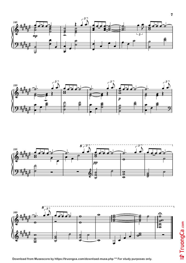 Page 7 of the piano sheet music PDF Piano - Secret Base~君がくれたもの~ Piano by 作曲 / 编排