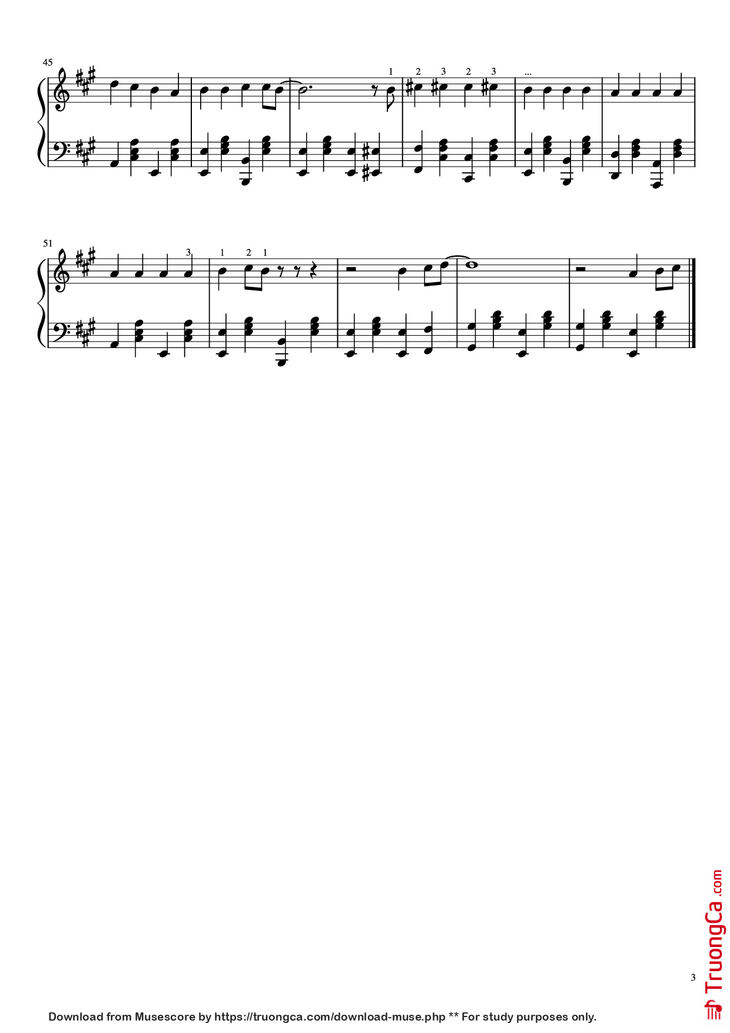 Page 3 of the piano sheet music PDF Piano - Take Me Home, Country Roads Piano by Bill Danoff