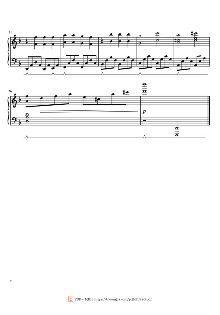 Page 2 of the piano sheet music PDF Piano - Gravity Falls Piano by Brad Breeck