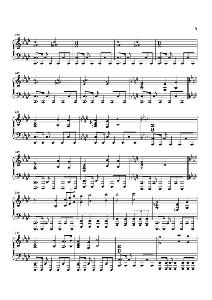 Page 7 of the piano sheet music PDF Piano - The Lord of the Rings: The Rings of Power Medley Piano by Bear McCreary