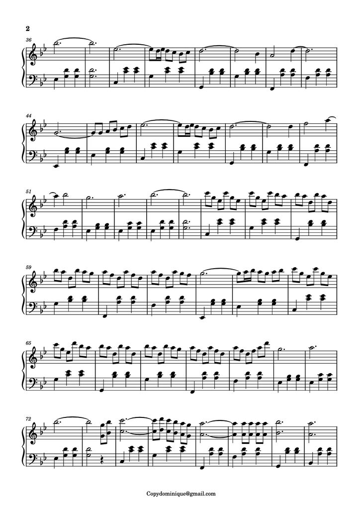 Page 2 of the piano sheet music PDF Piano - Idea 10 Piano by Gibran Alcocer