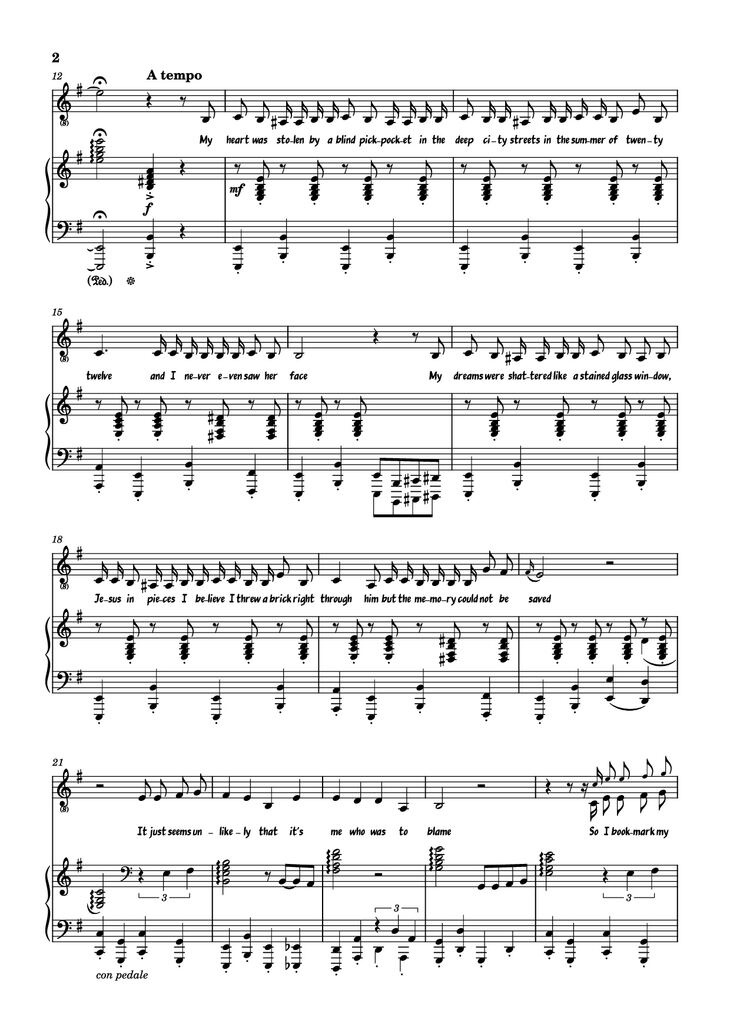 Page 2 of the piano sheet music PDF - Hand Me My Shovel, I