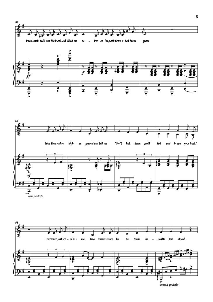 Page 5 of the piano sheet music PDF - Hand Me My Shovel, I