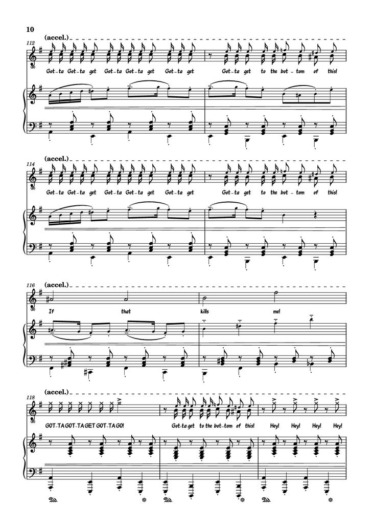 Page 10 of the piano sheet music PDF - Hand Me My Shovel, I