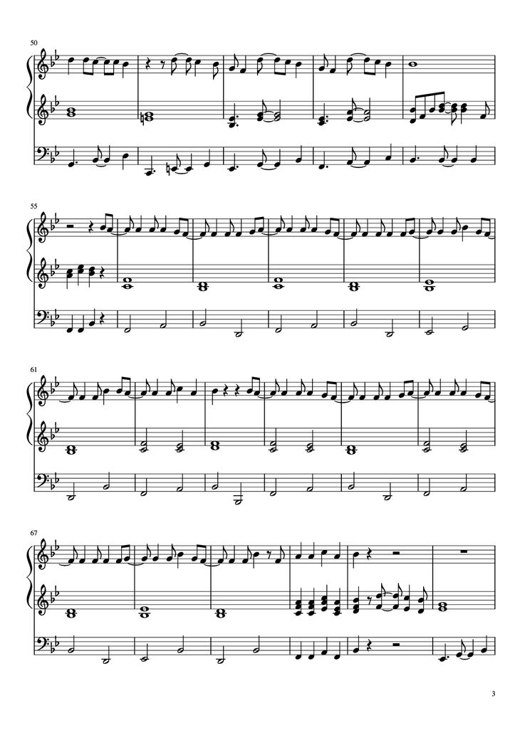 Page 3 of the piano sheet music PDF Piano - Under the Sea Piano by Music by Alan Menken Lyrics by Howard Ashman