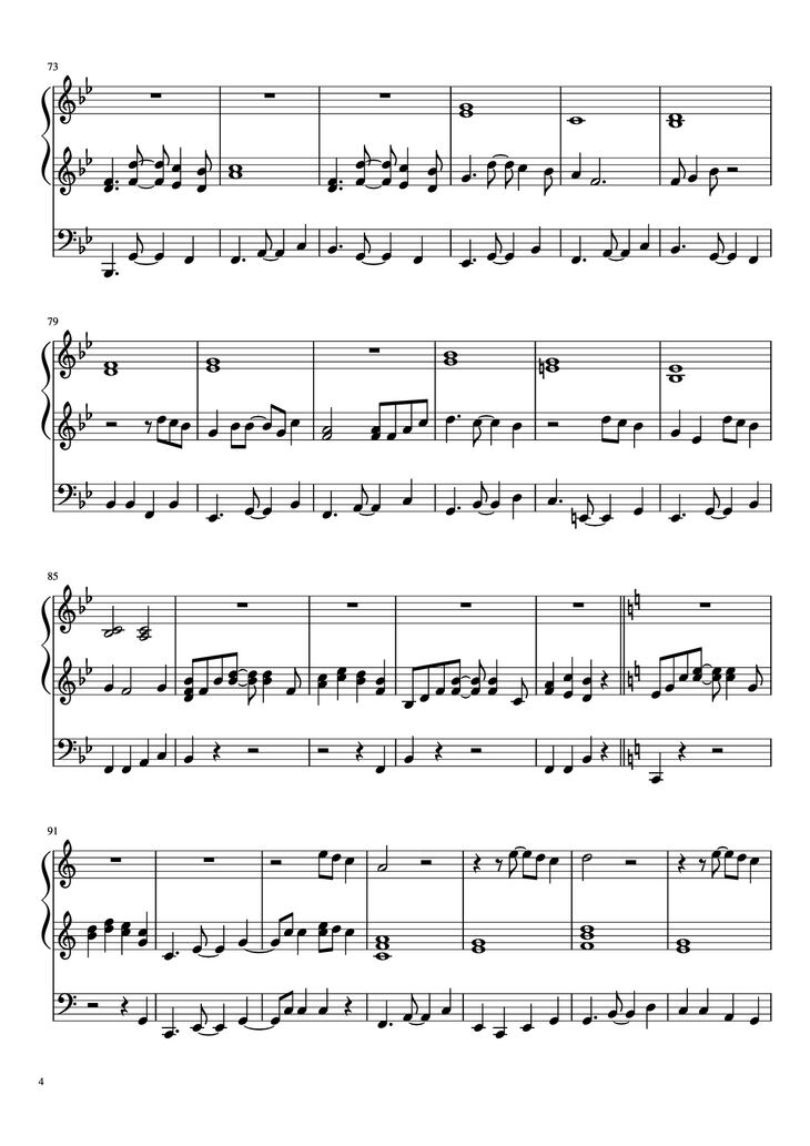Page 4 of the piano sheet music PDF Piano - Under the Sea Piano by Music by Alan Menken Lyrics by Howard Ashman