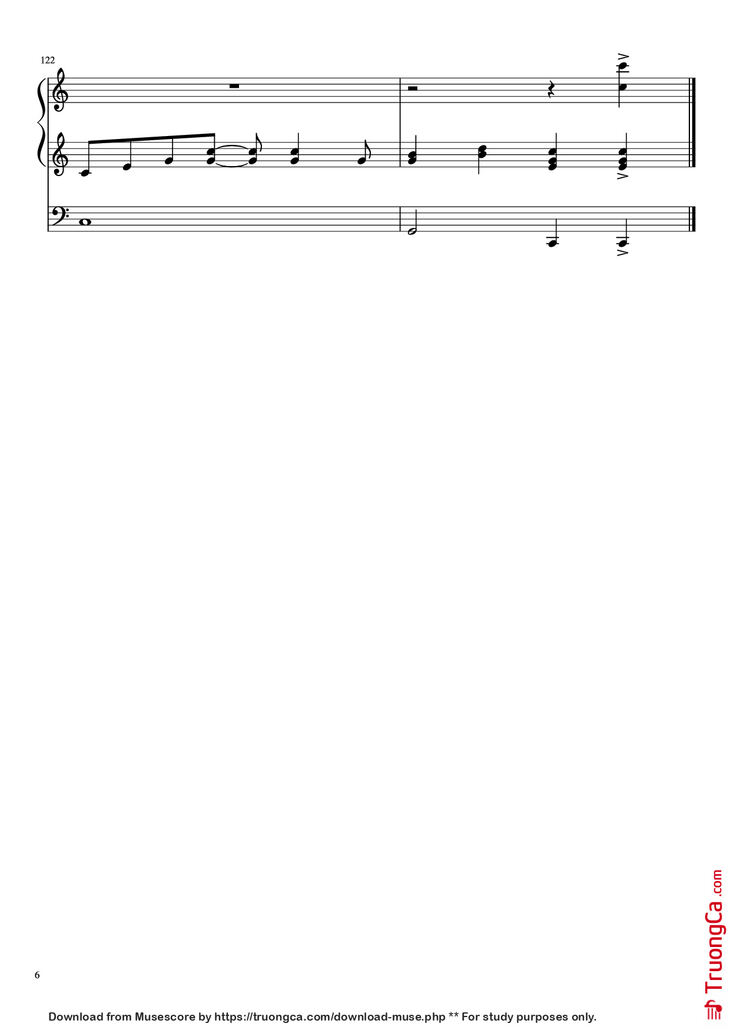 Page 6 of the piano sheet music PDF Piano - Under the Sea Piano by Music by Alan Menken Lyrics by Howard Ashman