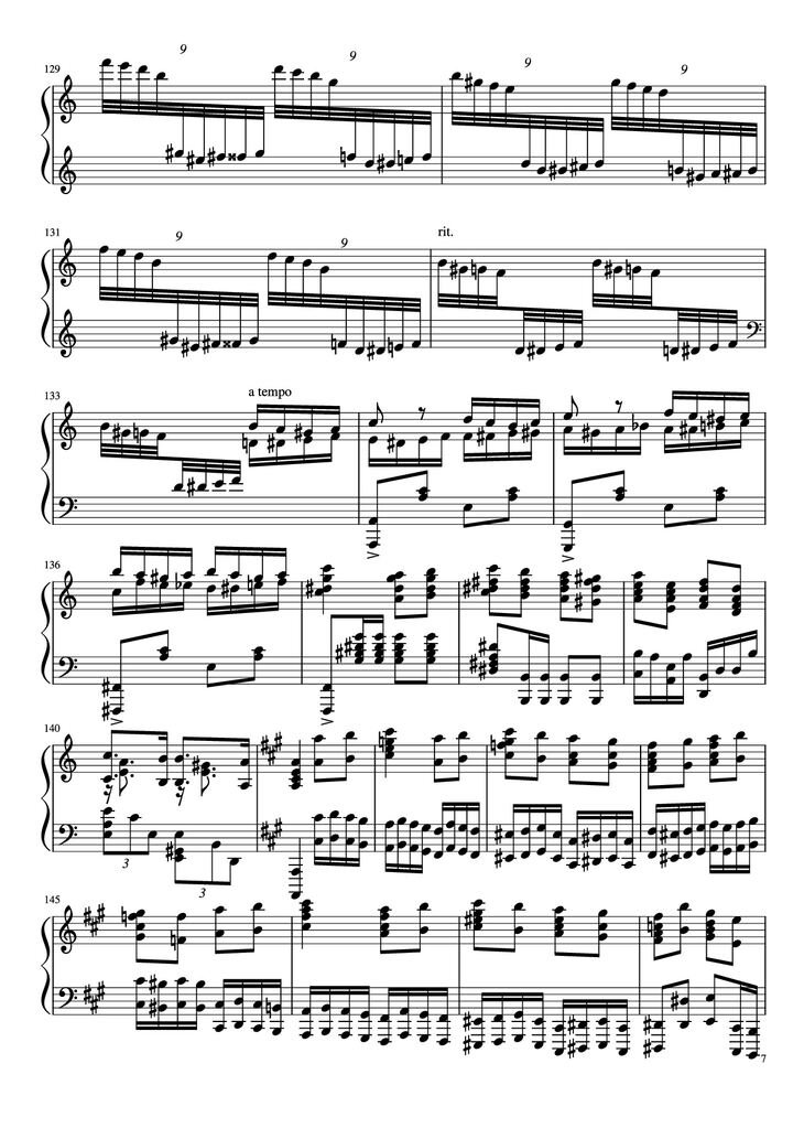 Page 7 of the piano sheet music PDF Piano - Turkish March by Yuja Piano by Kyoko Akatsuka