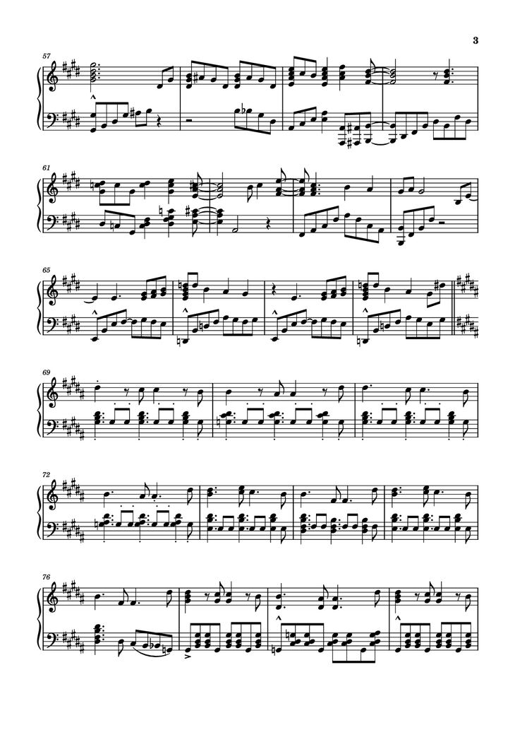 Page 3 of the piano sheet music PDF Piano - Never Meant to Know Piano by Tally Hall