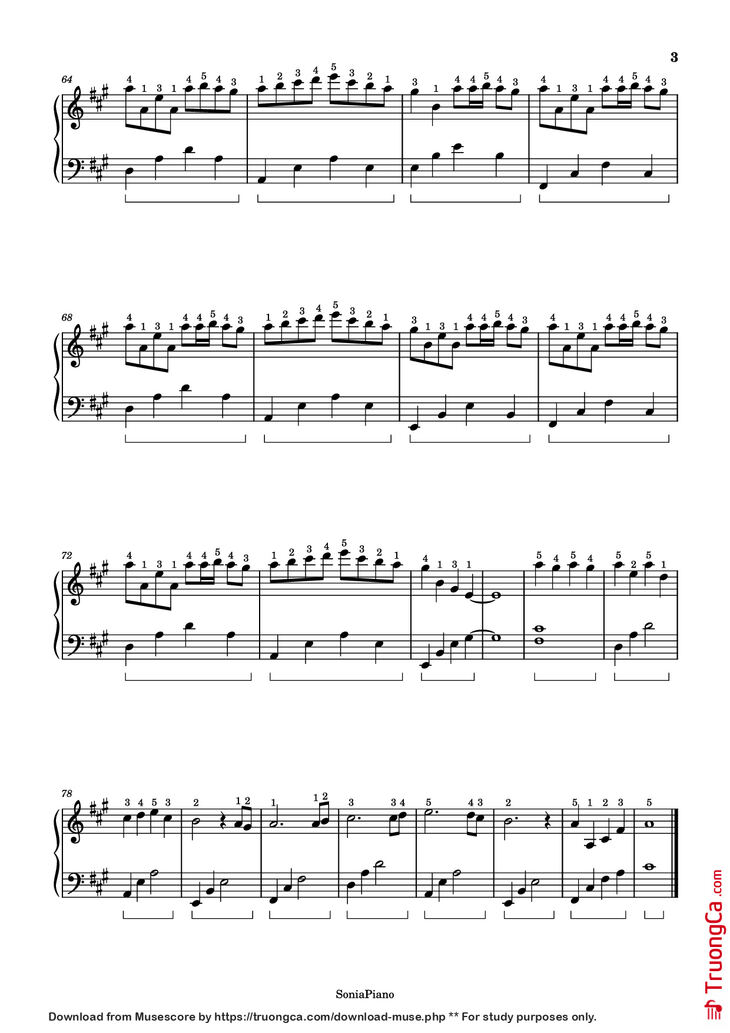 Page 3 of the piano sheet music PDF Piano - River Flow In You Piano by YIRUMA