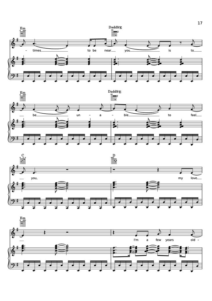 Page 17 of the piano sheet music PDF Piano - Edge of Seventeen Piano by STEVIE NICKS