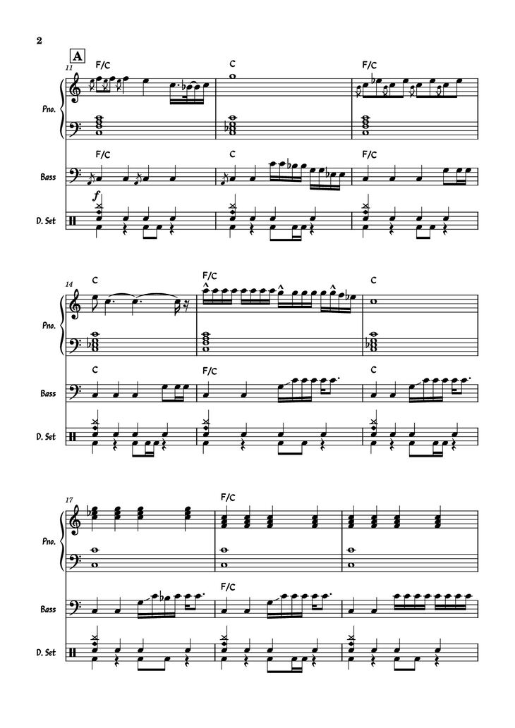 Page 2 of the piano sheet music PDF Piano Guitar Tab - July Morning Piano by Uriah Heep