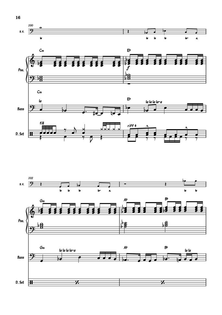 Page 16 of the piano sheet music PDF Piano Guitar Tab - July Morning Piano by Uriah Heep