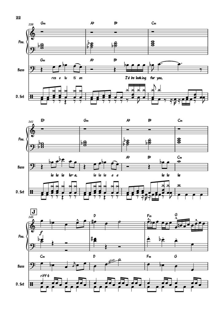 Page 22 of the piano sheet music PDF Piano Guitar Tab - July Morning Piano by Uriah Heep