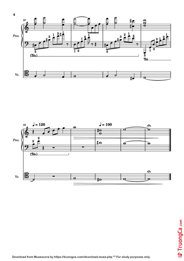 Page 4 of the piano sheet music PDF Piano - Final Duet Piano by Pedro Silva