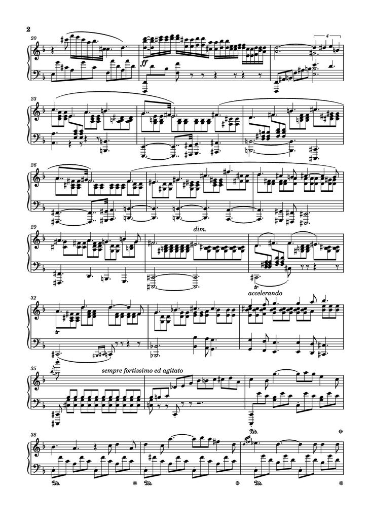 Page 2 of the piano sheet music PDF - Nocturne in F Major Piano by Thomas Dyke Acland Tellefsen