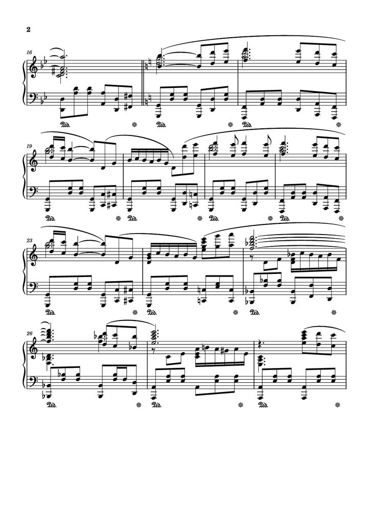 Page 2 of the piano sheet music PDF Piano - La Lecon Particuliere Piano by Francis Lai
