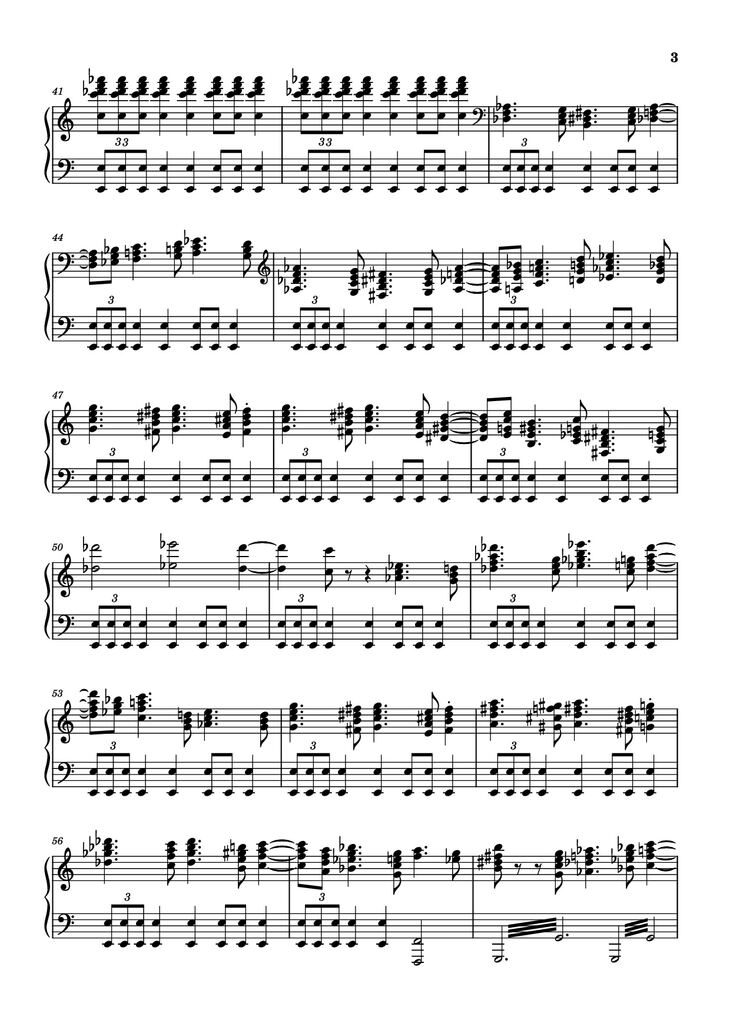Page 3 of the piano sheet music PDF Piano - The Planets - Mars Piano by Composer / arranger