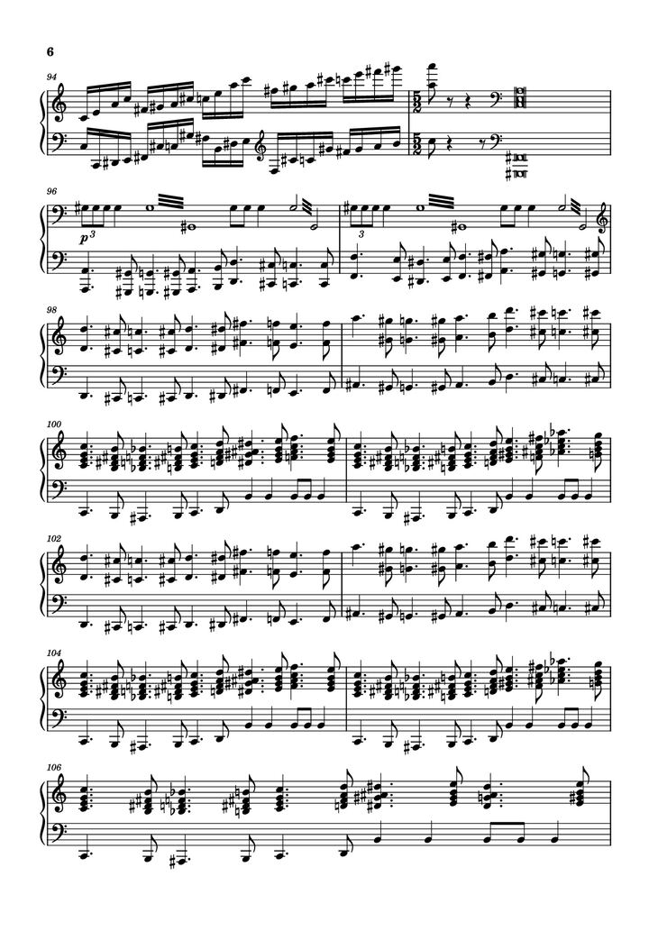 Page 6 of the piano sheet music PDF Piano - The Planets - Mars Piano by Composer / arranger