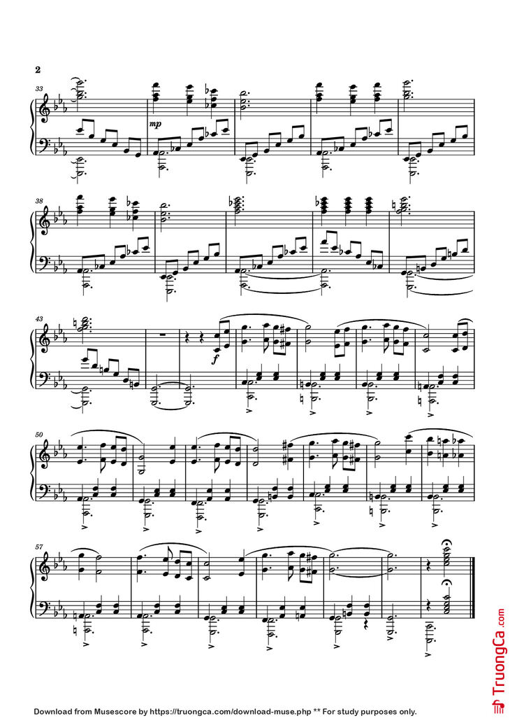 Page 2 of the piano sheet music PDF Piano - Valse Sentimentale No.2 Piano by Masked Pianist