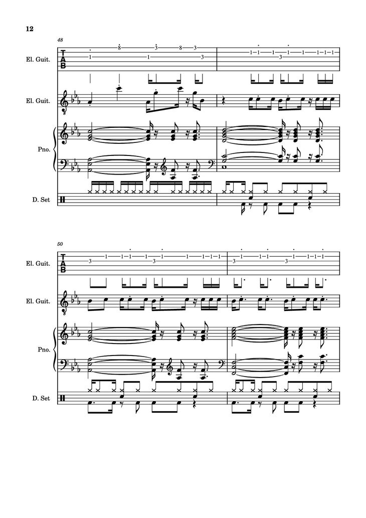Page 12 of the piano sheet music PDF - Dark Necessities Piano by ManoGhostBoy