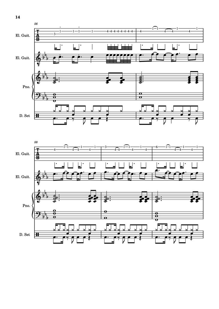 Page 14 of the piano sheet music PDF - Dark Necessities Piano by ManoGhostBoy