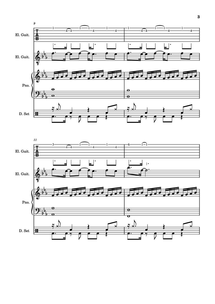 Page 3 of the piano sheet music PDF - Dark Necessities Piano by ManoGhostBoy