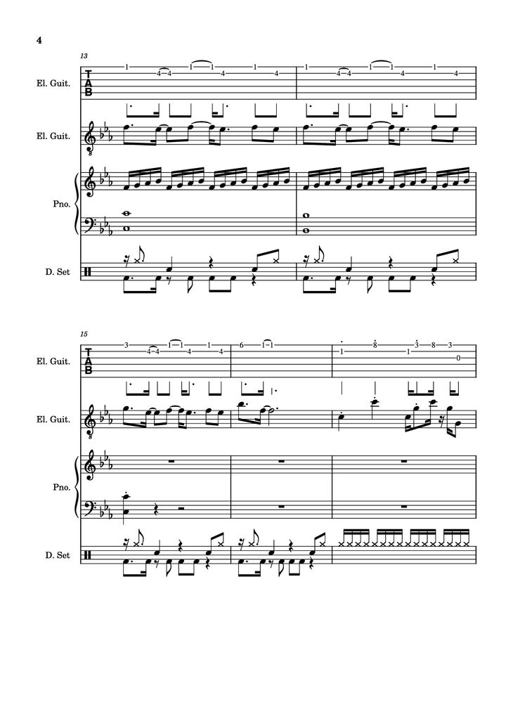 Page 4 of the piano sheet music PDF - Dark Necessities Piano by ManoGhostBoy