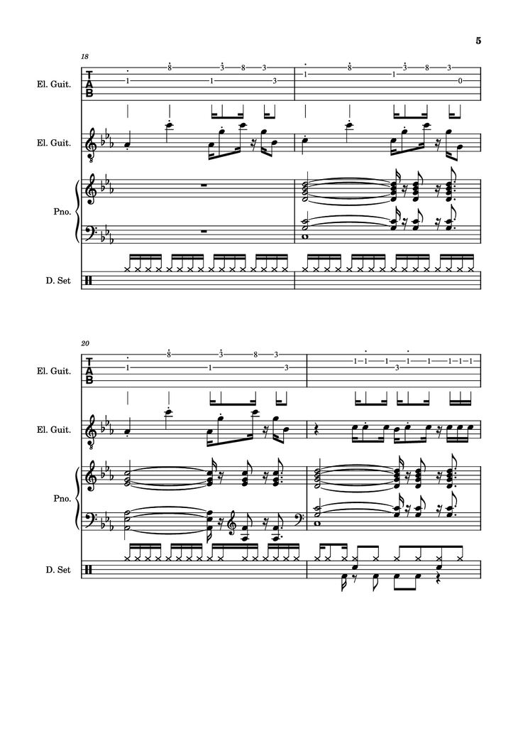 Page 5 of the piano sheet music PDF - Dark Necessities Piano by ManoGhostBoy