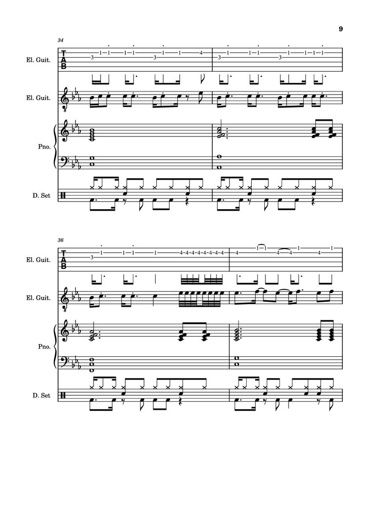 Page 9 of the piano sheet music PDF - Dark Necessities Piano by ManoGhostBoy