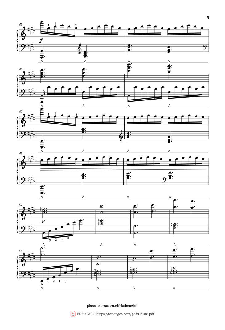 Page 5 of the piano sheet music PDF Piano - Golden Hour Piano (with fingering) by JVKE