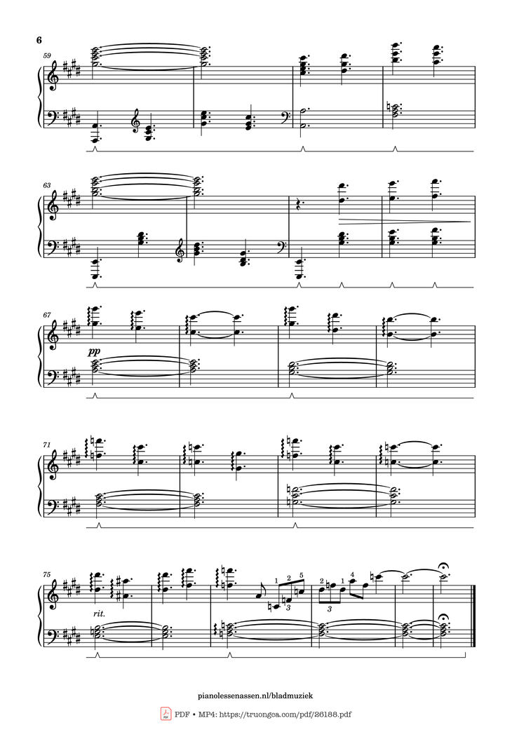 Page 6 of the piano sheet music PDF Piano - Golden Hour Piano (with fingering) by JVKE