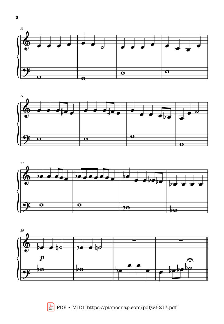 Page 2 of the piano sheet music PDF Piano - This is Halloween from Nightmare Before Christmas Piano by DANNY ELFMAN