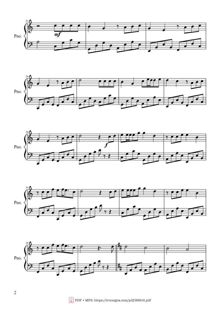 Page 2 of the piano sheet music PDF Piano - Beautiful in White Piano by Westlife