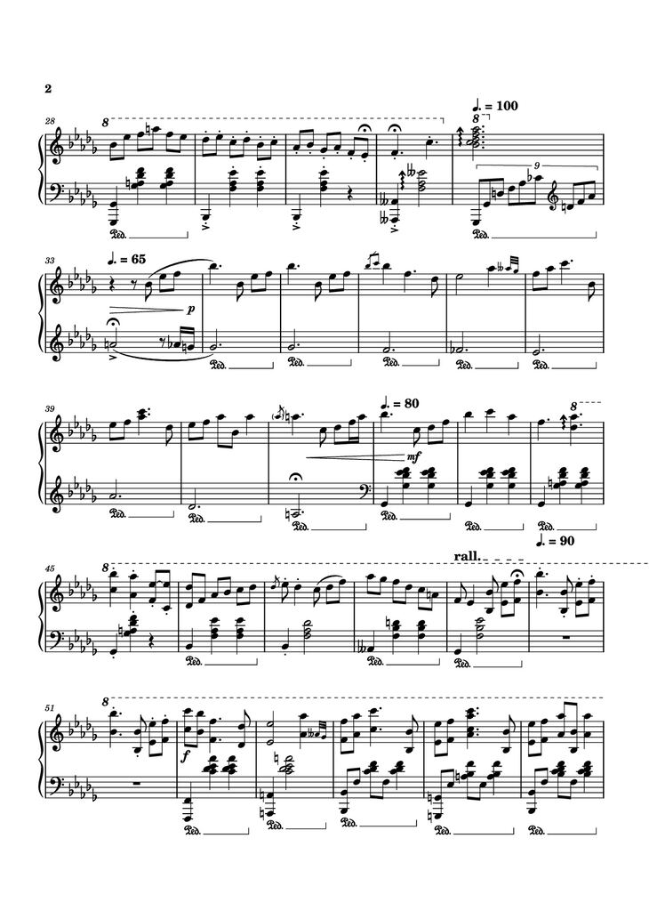 Page 2 of the piano sheet music PDF Piano - diminished chords are cooler than i thought :O Piano by Arranged by Dara S