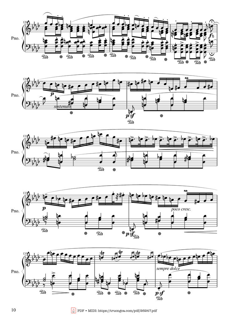 Page 10 of the piano sheet music PDF Piano - Polonaise Heroic in A-flat Major, Op. 53 by Frédéric Chopin