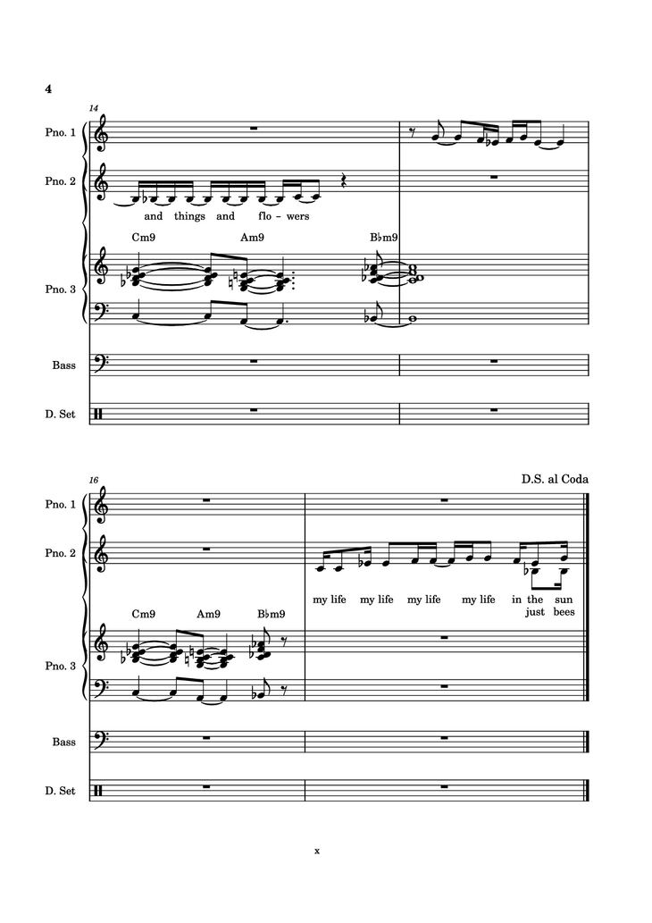 Page 4 of the piano sheet music PDF Piano Guitar Tab - Everybody Loves the Sunshine Piano by Arr. Mohsam